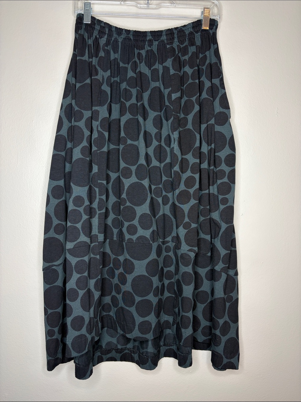 KALIYANA Artwear Grey Bellini Polka Dot Bubble Skirt Cotton - Size 2 (XL/2XL)